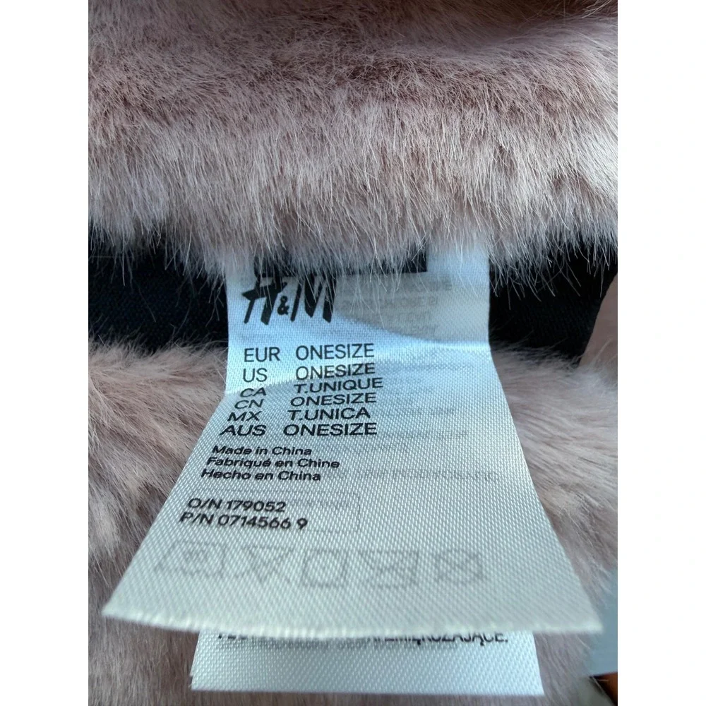 H&M Faux Fur Headband Ear‎ Warmer Dusty Rose Mauve One Size
